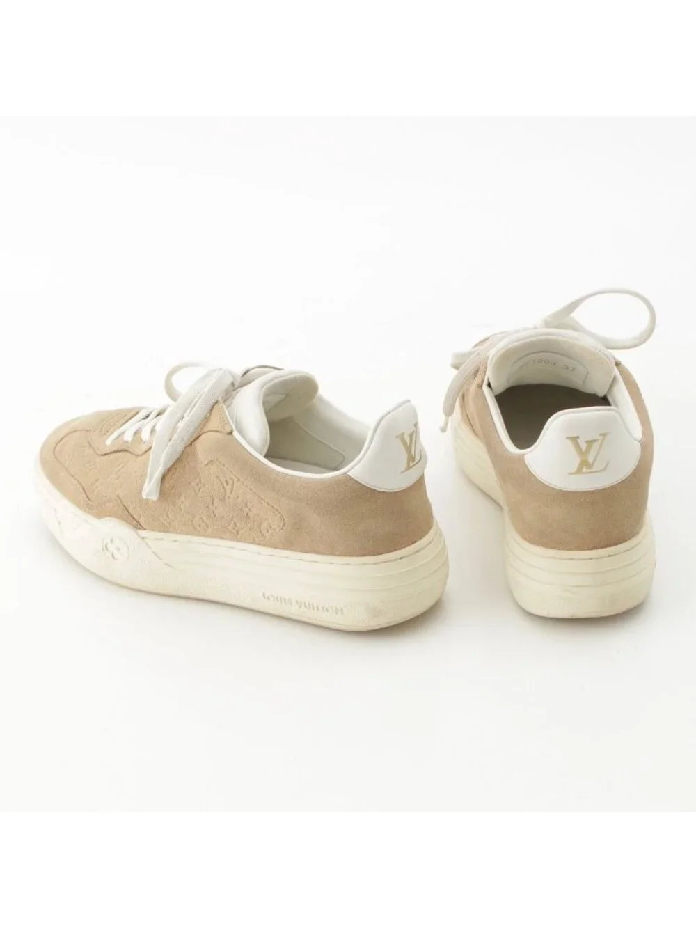 Louis Vuitton Groovy Suede Sneakers Beige